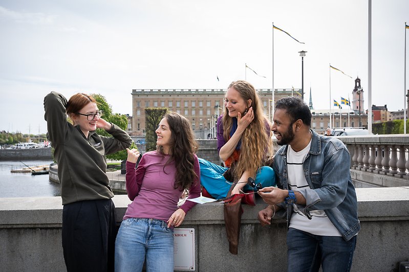 Students in central Stockholm.