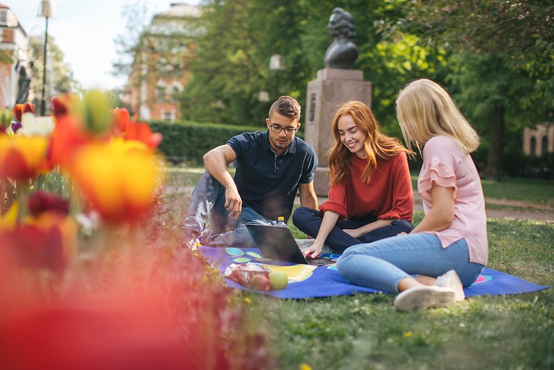 Students in central Stockholm.